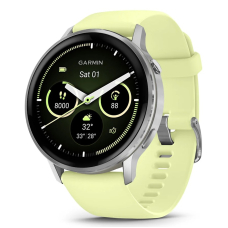 Garmin Venu 4 - 45 mm Silver with Citron Silicone band (010-03014-02)